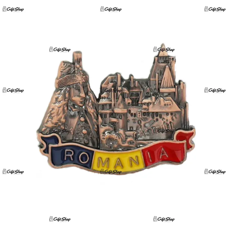 Castelul bran, vlad tepes, romania, magnet din metal model a